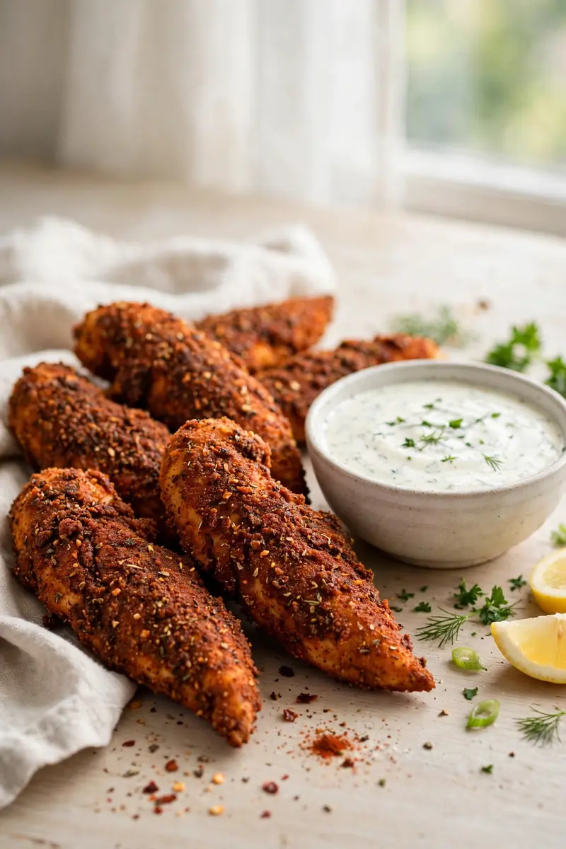 Spicy Cajun chicken tenders